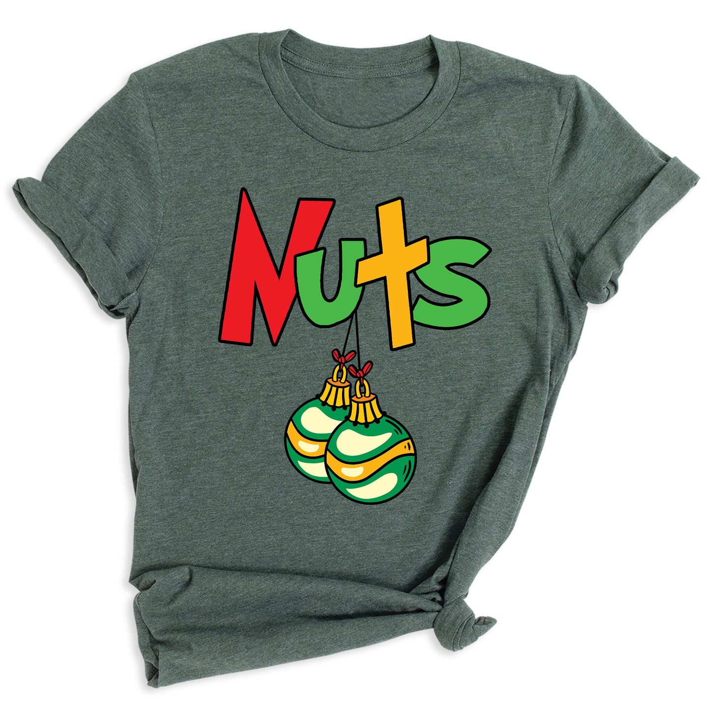Christmas Chest Nuts Couple Shirts – Funny Matching Holiday Tees for Men & Women, Sarcastic Xmas Party Outfit, Boyfriend Girlfriend Gift