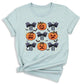 Funny Halloween Pumpkin Face Shirt – Coquette Bow Spooky Season Tee