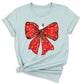 Coquette Christmas Bow Shirt – Cute Retro Holiday Tee for Women, Xmas Gift Top, Merry Christmas Coquette Style