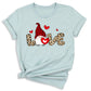 Love Buffalo Plaid Gnome Valentine Shirt Cute Red Heart Tee