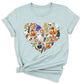 Halloween Elements Heart Shirt – Spooky Season Tee | Women’s Ghost & Pumpkin Shirt