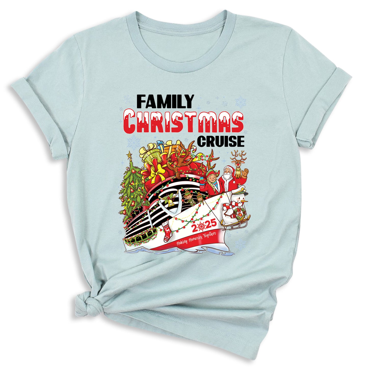 Christmas Family Cruise Shirt – Custom Holiday Vacation Tee, Matching Cruise Crew Santa Shirt for Family Trip