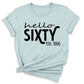 Hello Sixty Vintage 1966 Shirt – 60th Birthday Gift Tee
