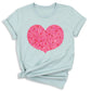 Valentines Day Pink Glitter Heart Shirt – Cute Love Graphic Tee