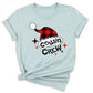 Cousin Crew Christmas Shirts Matching Kids Plaid Santa Hat Tees – Family Holiday Photo Outfit