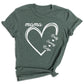 Custom Mama Shirt with Kids Names – Personalized Mom Heart Tee