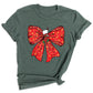 Coquette Christmas Bow Shirt – Cute Retro Holiday Tee for Women, Xmas Gift Top, Merry Christmas Coquette Style