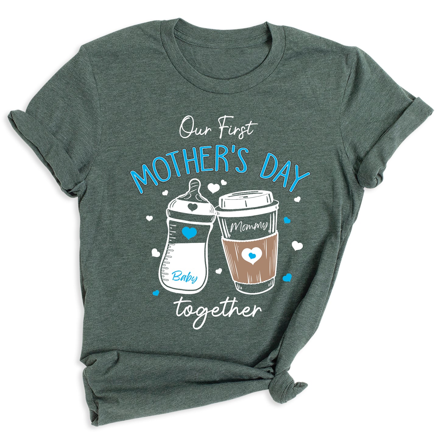 Custom Our First Mother’s Day Mommy and Me Matching Shirts - Boys