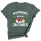 Hanging With My Gnomies Christmas Shirt – Cute Gnome Holiday Tee, Family Matching Xmas T-Shirt, Santa Gnome Party Shirt
