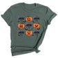Funny Halloween Pumpkin Face Shirt – Coquette Bow Spooky Season Tee