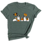 Halloween Ghost Dogs Shirt – Cute Dog Lover Tee for Women Men, Funny Pumpkin & Bat Halloween Top, Dog Mom Spooky Season Outfit