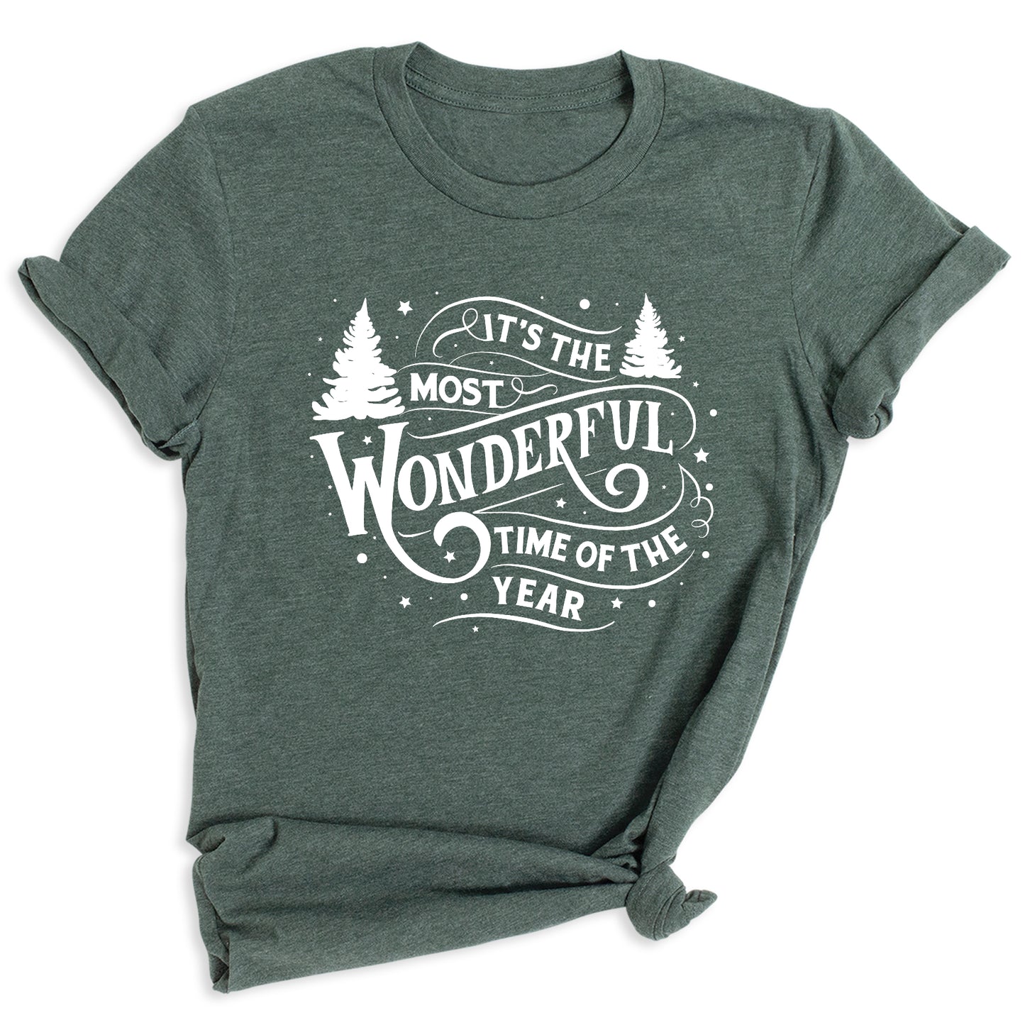 Most Wonderful Time of the Year Christmas T-Shirt – Holiday Graphic Tee, Winter Vacation & Family Matching Shirt