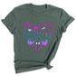 Funny Halloween Ghost & Bat Shirt – Spooky Season Tee for Women, Cute Fall Outfit, Halloween Party Top, Casual Costume Tee