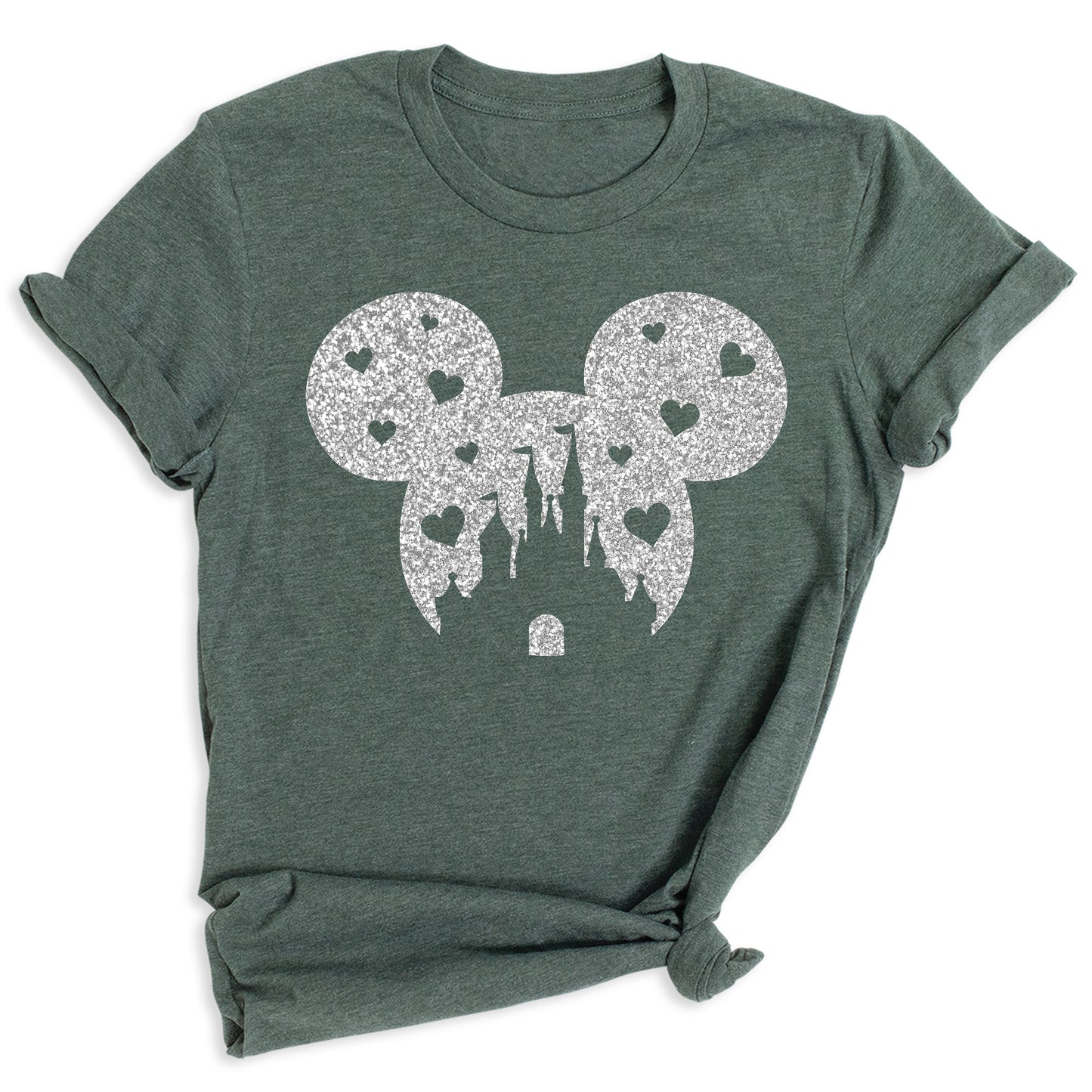 Glitter Mickey Minnie Couple Shirt – Disney Valentine Family Tee