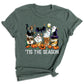Tis The Season Halloween Coffee Shirt – Funny Fall Shirt for Women, Cute Pumpkin Coffee Tee, Autumn Halloween Gift