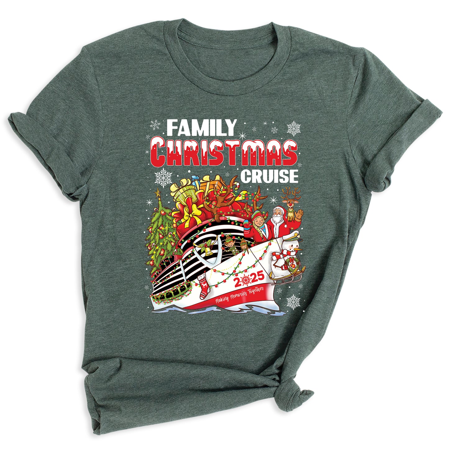 Christmas Family Cruise Shirt – Custom Holiday Vacation Tee, Matching Cruise Crew Santa Shirt for Family Trip