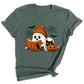 Reading Ghost Halloween Shirt – Book Lover Spooky Season Tee