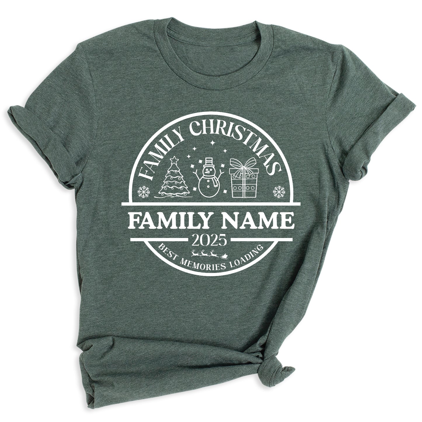 Christmas Custom Matching Family Name Shirts – Personalized Family Christmas T-Shirts & Group Tees