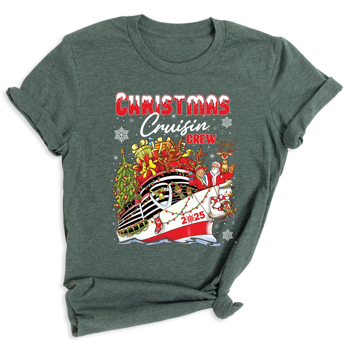 Christmas Cruisin Crew 2025 Shirt – Family Vacation Cruise Tee