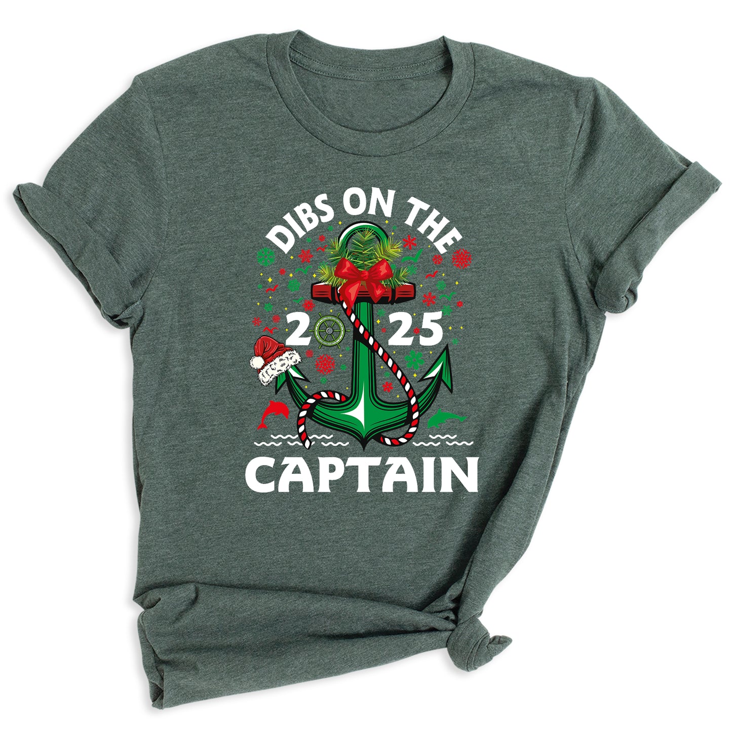 Christmas Dibs on the Captain Shirt – Nautical Christmas Tee for Boat Lovers | Captain Cruise Holiday T-Shirt 2025
