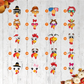 Funny Thanksgiving Family Matching Shirts – Turkey Face T-Shirt Set for Holiday Dinner