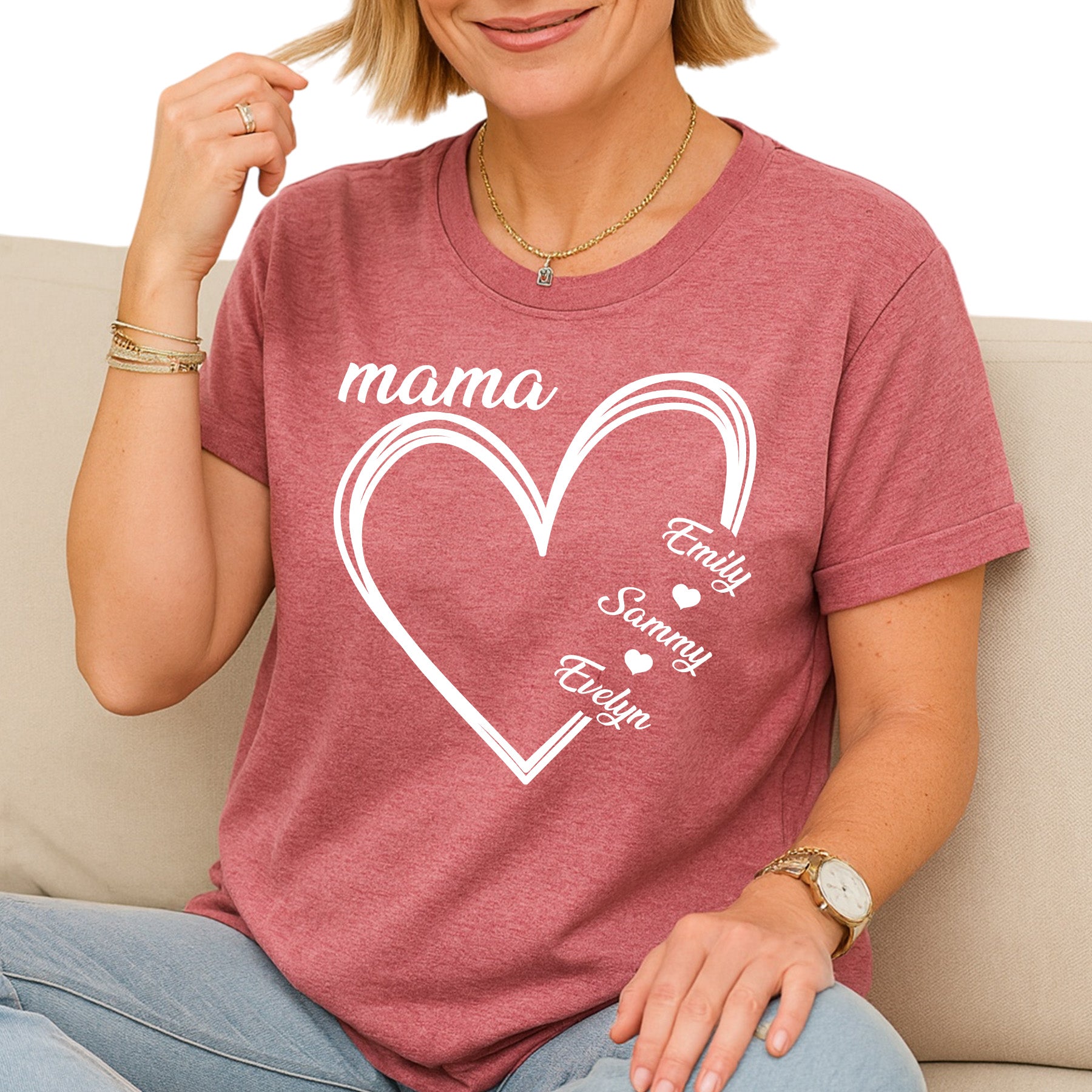 Custom Mama Shirt with Kids Names | Personalized Mom Tee Custom Mama Shirt with Kids Names | Personalized Mom Tee