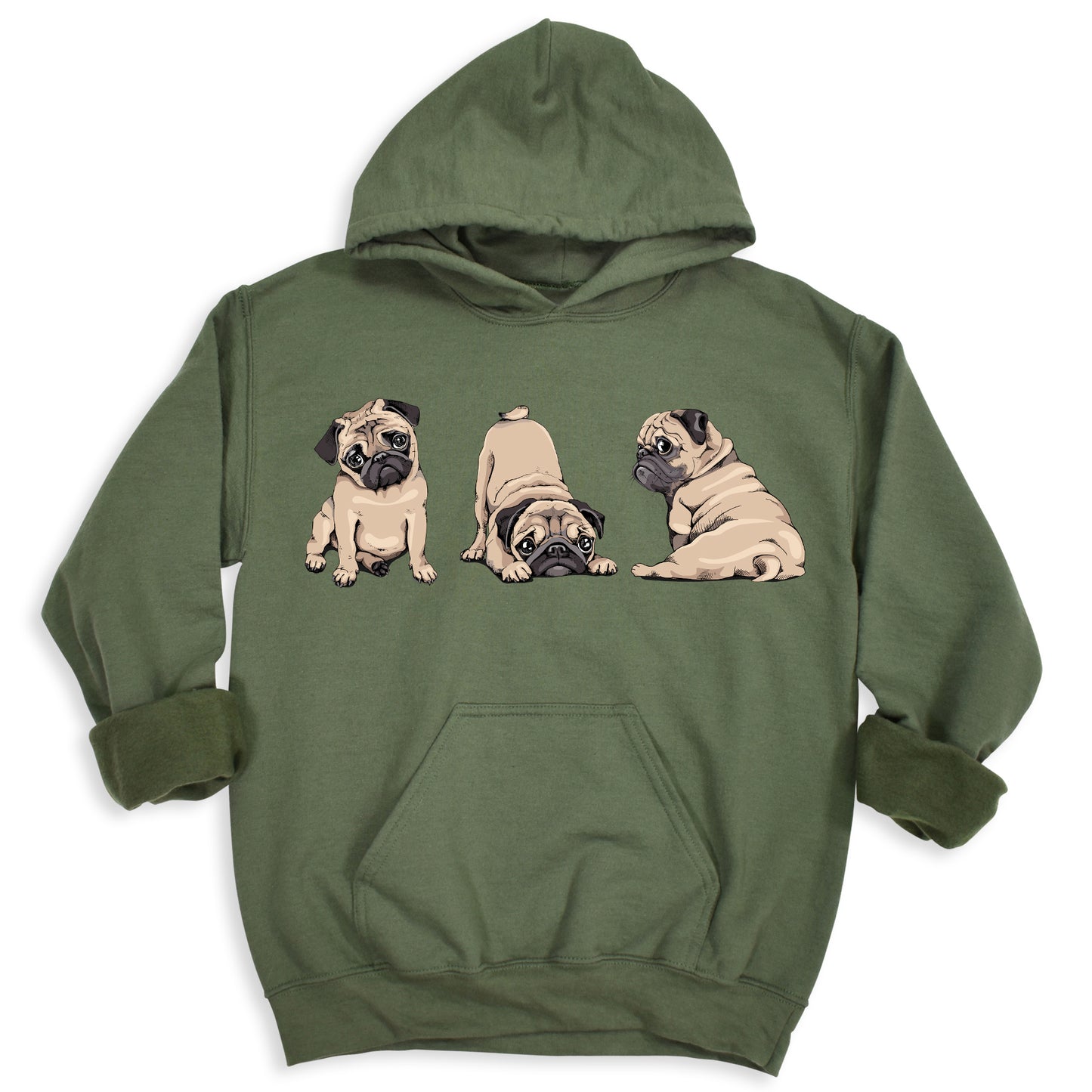 Pug Lover Hoodie – Cute Dog Hoodie for Women & Men | Cozy Pug Dog Hooded Sweatshirt | Dog Mom Gift | Animal Lover Hoodie