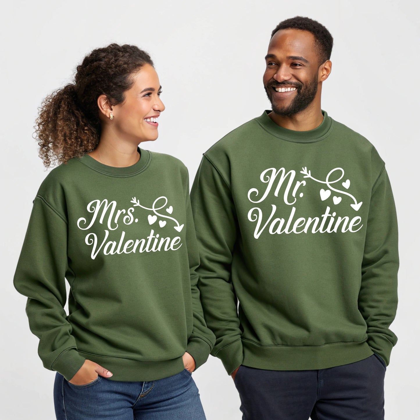 Mr & Mrs Valentine Matching Sweatshirts – Couples Valentine Gift