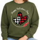 Happy Valentine’s Day Buffalo Plaid Heart Sweatshirt Gift