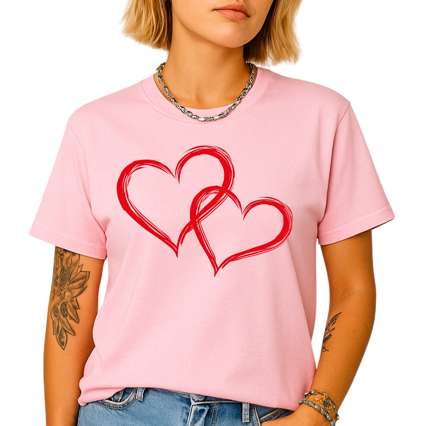 Valentine’s Day Heart Shirt – Retro Love Tee for Couples & Women