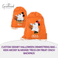Custom Disney Halloween Drawstring Bag &ndash; Kids Mickey &amp; Minnie Trick-or-Treat Cinch Backpack by@Outfy