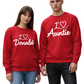 I Love You Custom Name Sweatshirt – Matching Valentine Couple Gift