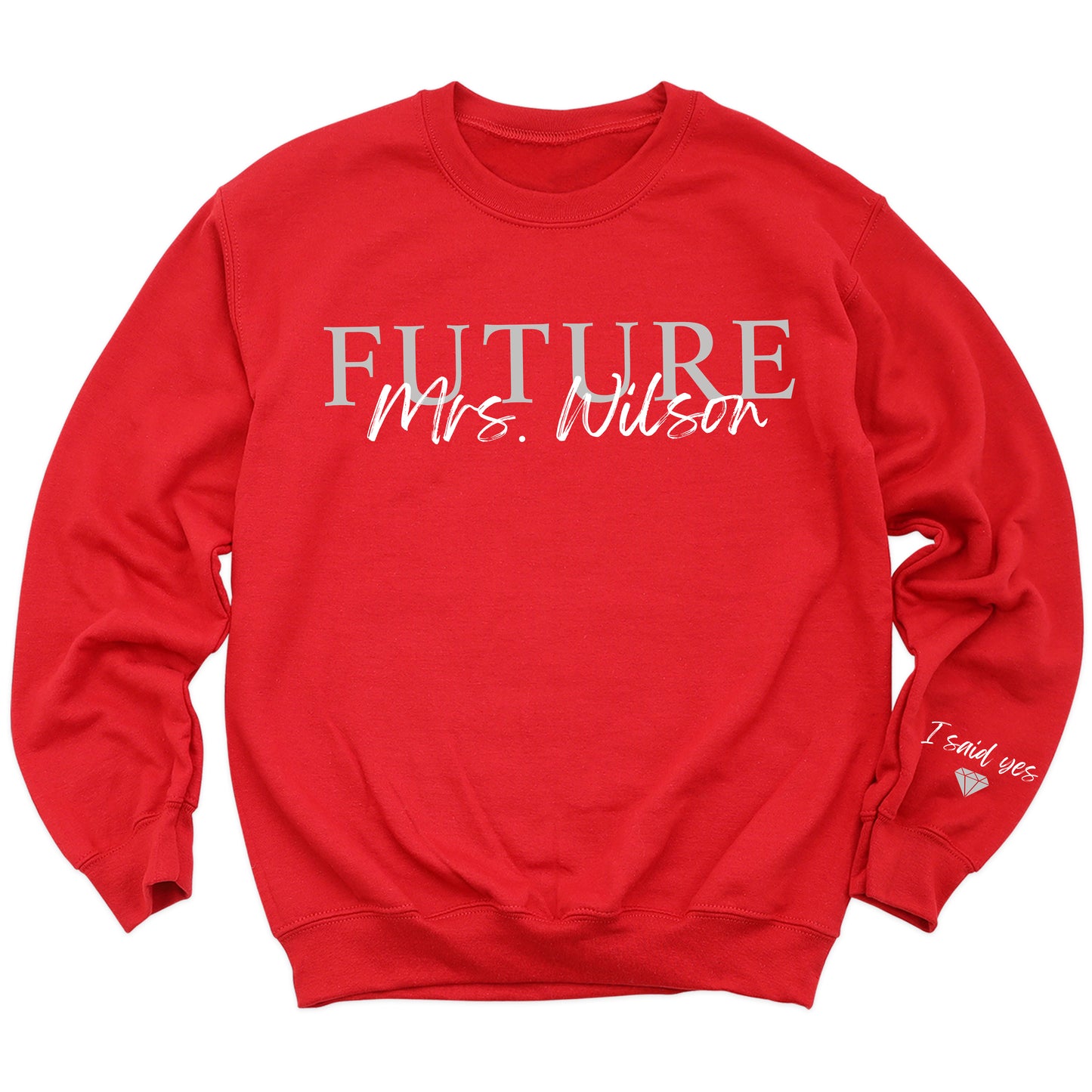 Custom Future Mrs Sweatshirt, Personalized Engagement Gift for Bride