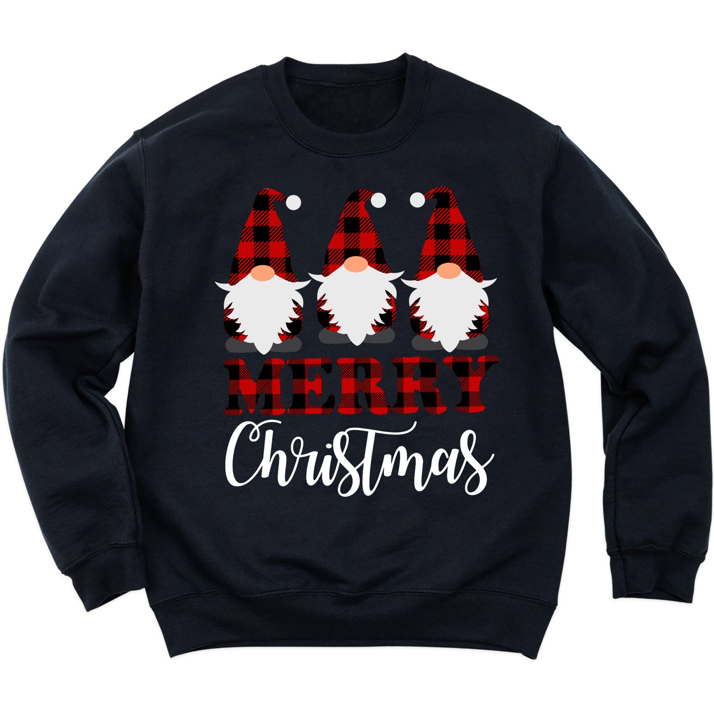 Gnomes Buffalo Plaid Christmas Sweatshirt – Merry Gnomes Sweater