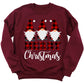 Gnomes Buffalo Plaid Christmas Sweatshirt – Merry Gnomes Sweater