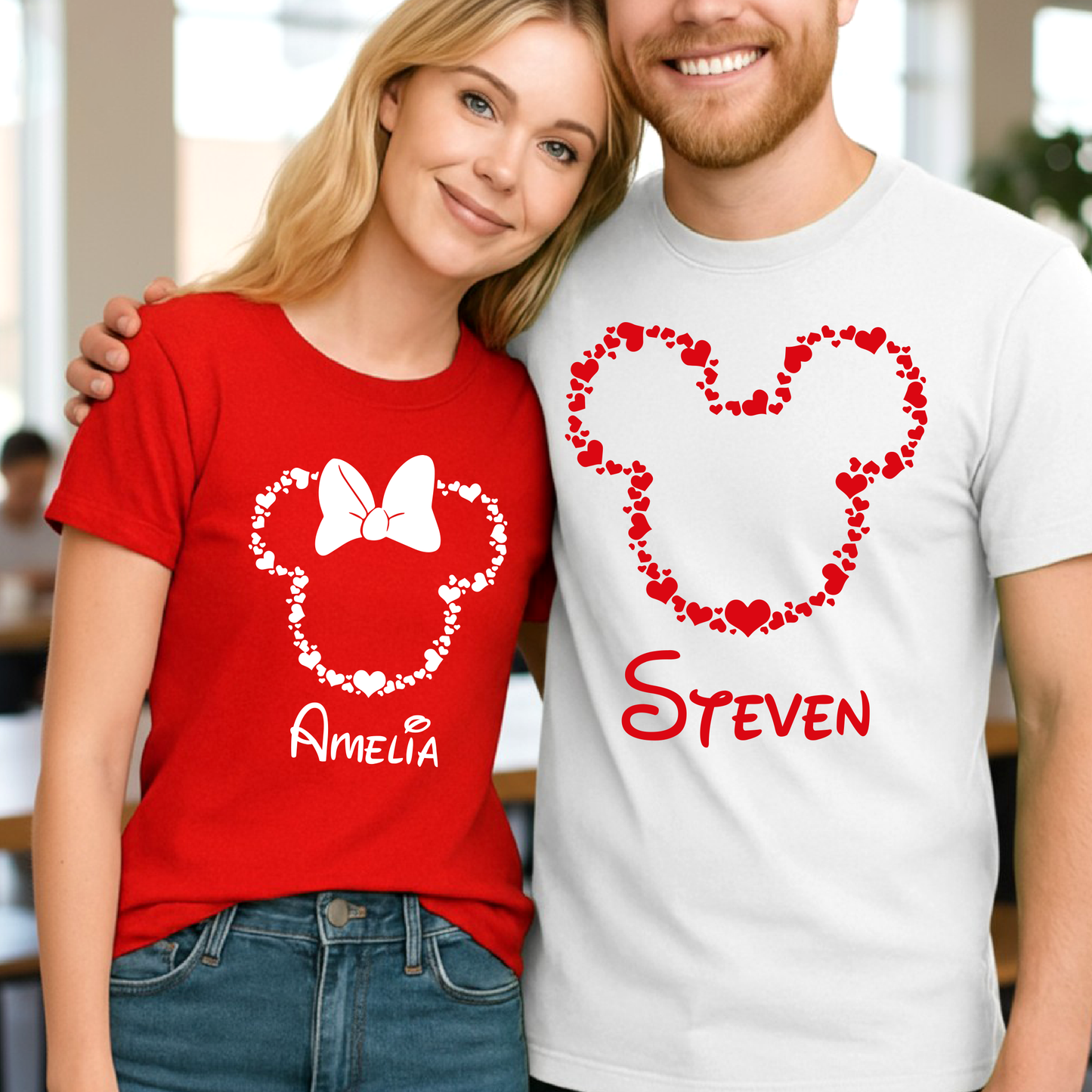 Custom Mickey Minnie Valentine Shirt – Disney Couple Matching Tee