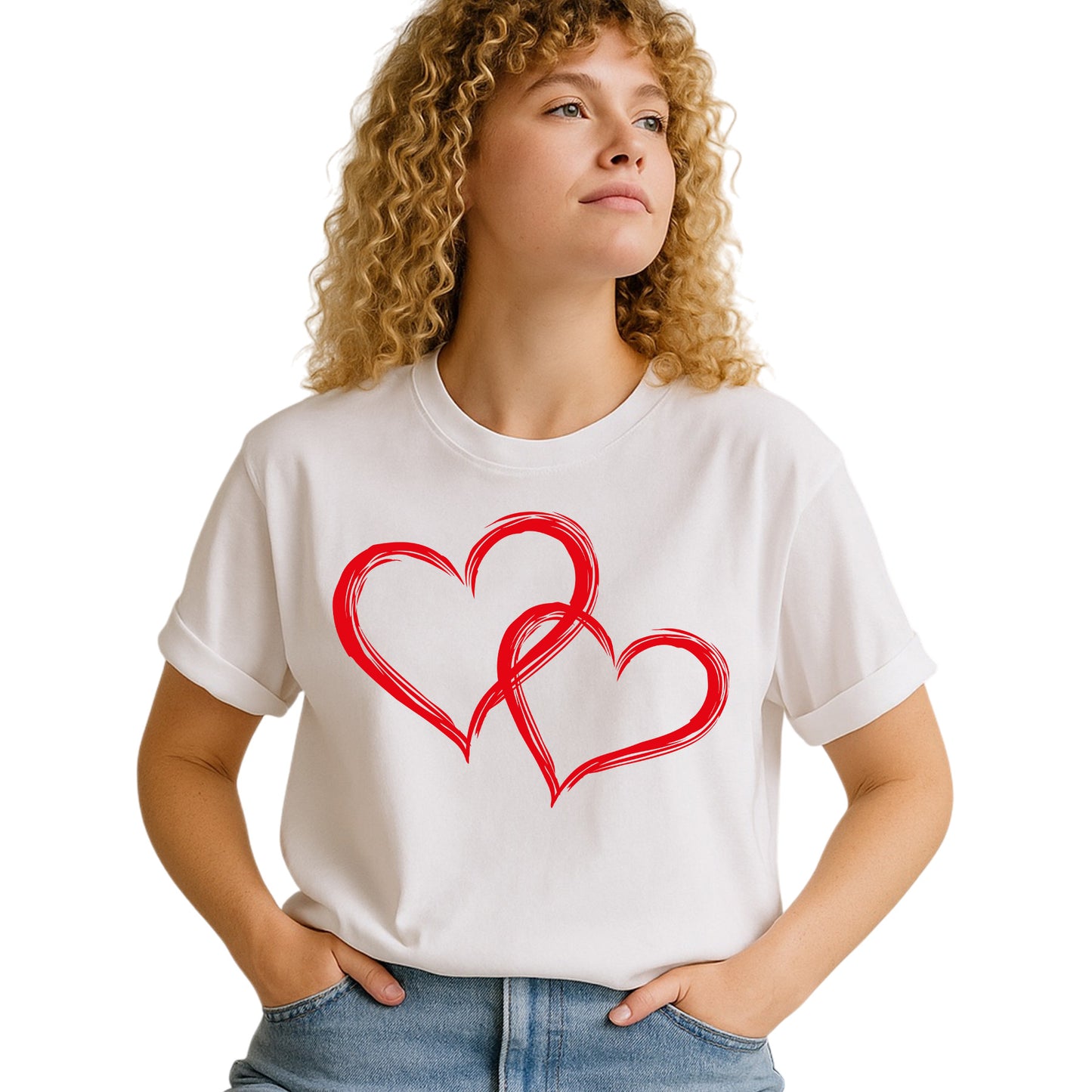 Valentine’s Day Heart Shirt – Retro Love Tee for Couples & Women