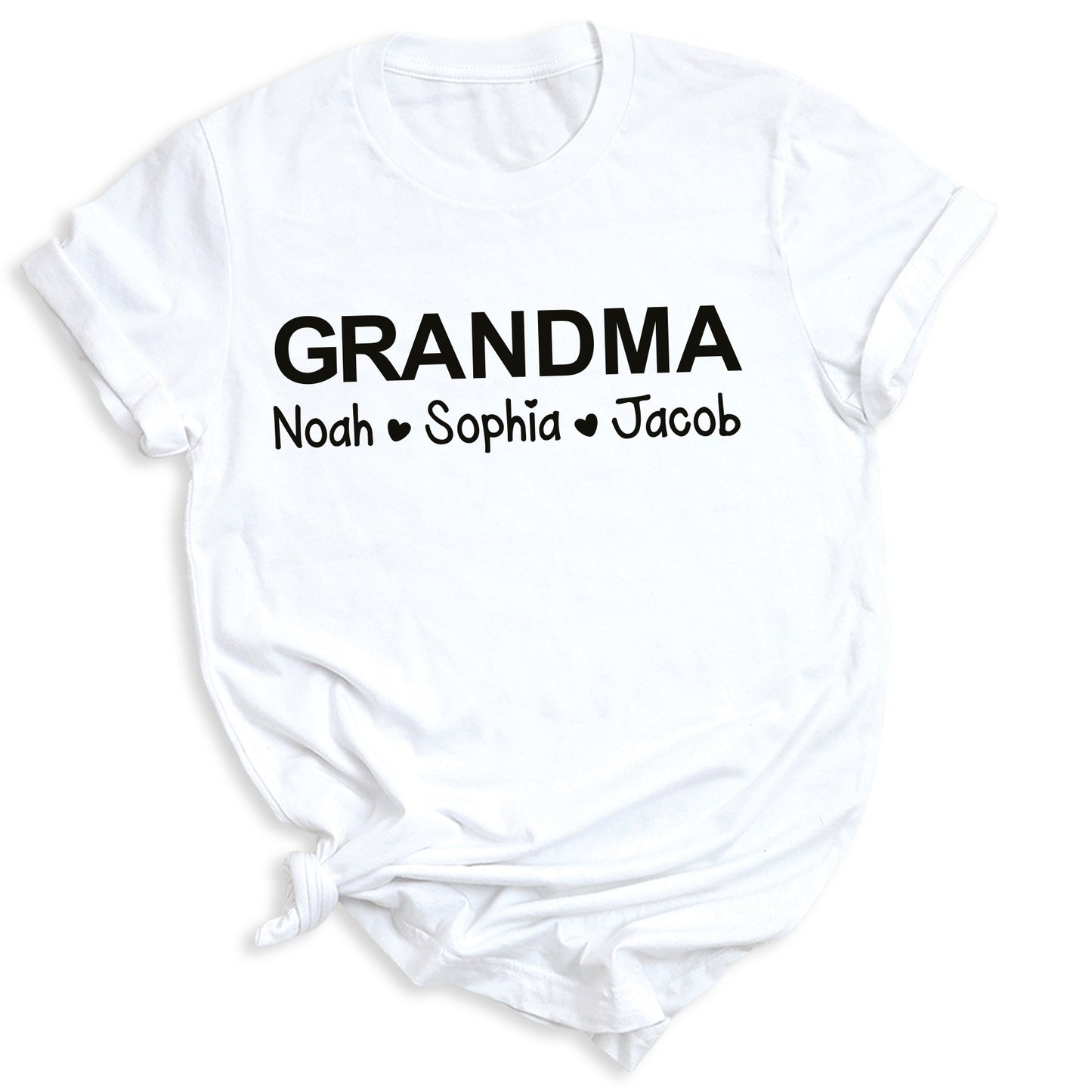 Personalized Grandma & Grandpa Shirt with Kids Names – Custom Mimi T-Shirt