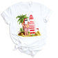 Beach Party Christmas Shirt – Santa Surfing Holiday Tee