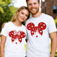 Glitter Mickey Minnie Couple Shirt – Disney Valentine Family Tee