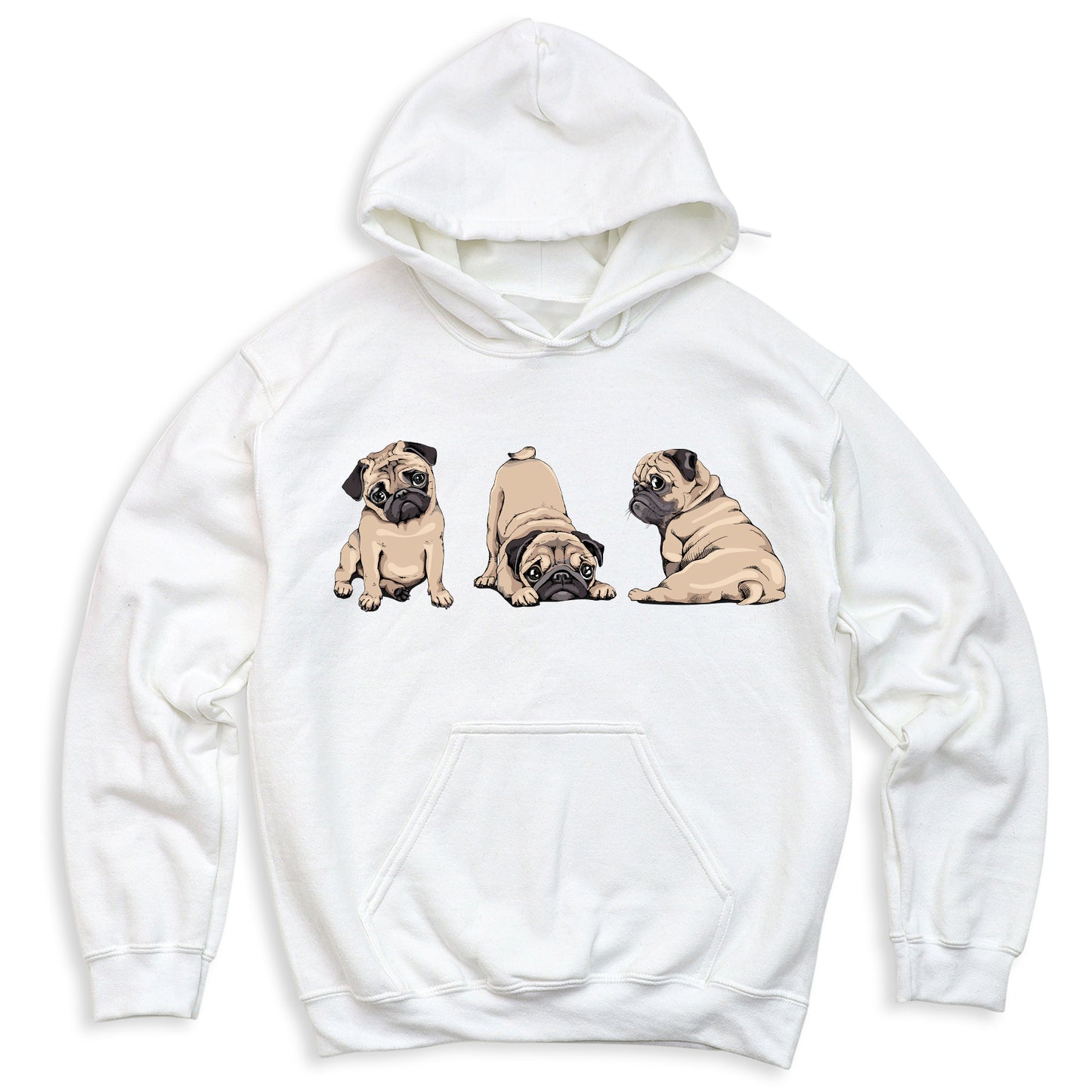 Pug Lover Hoodie – Cute Dog Hoodie for Women & Men | Cozy Pug Dog Hooded Sweatshirt | Dog Mom Gift | Animal Lover Hoodie