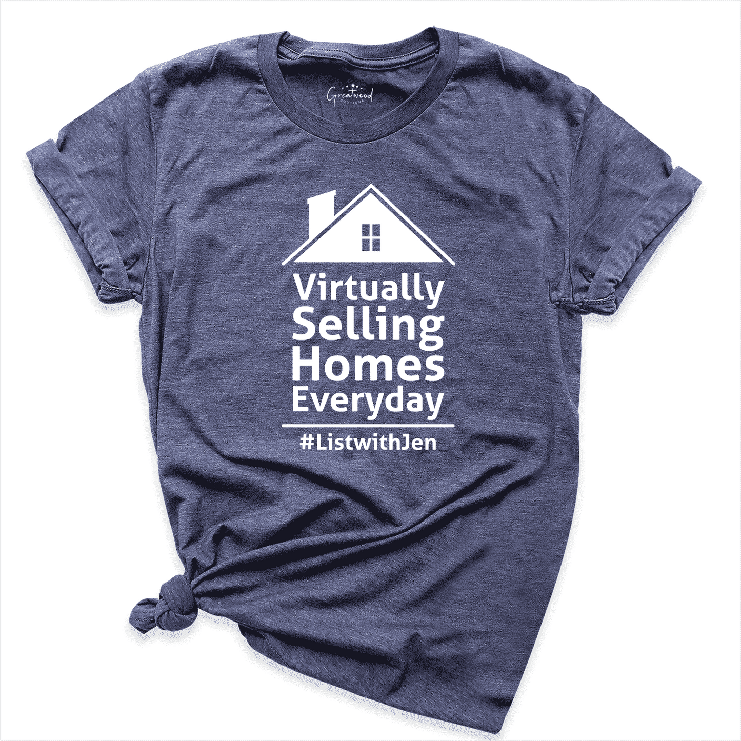 Virtually Selling Homes Everyday Shirt Navy - Greatwood Boutique