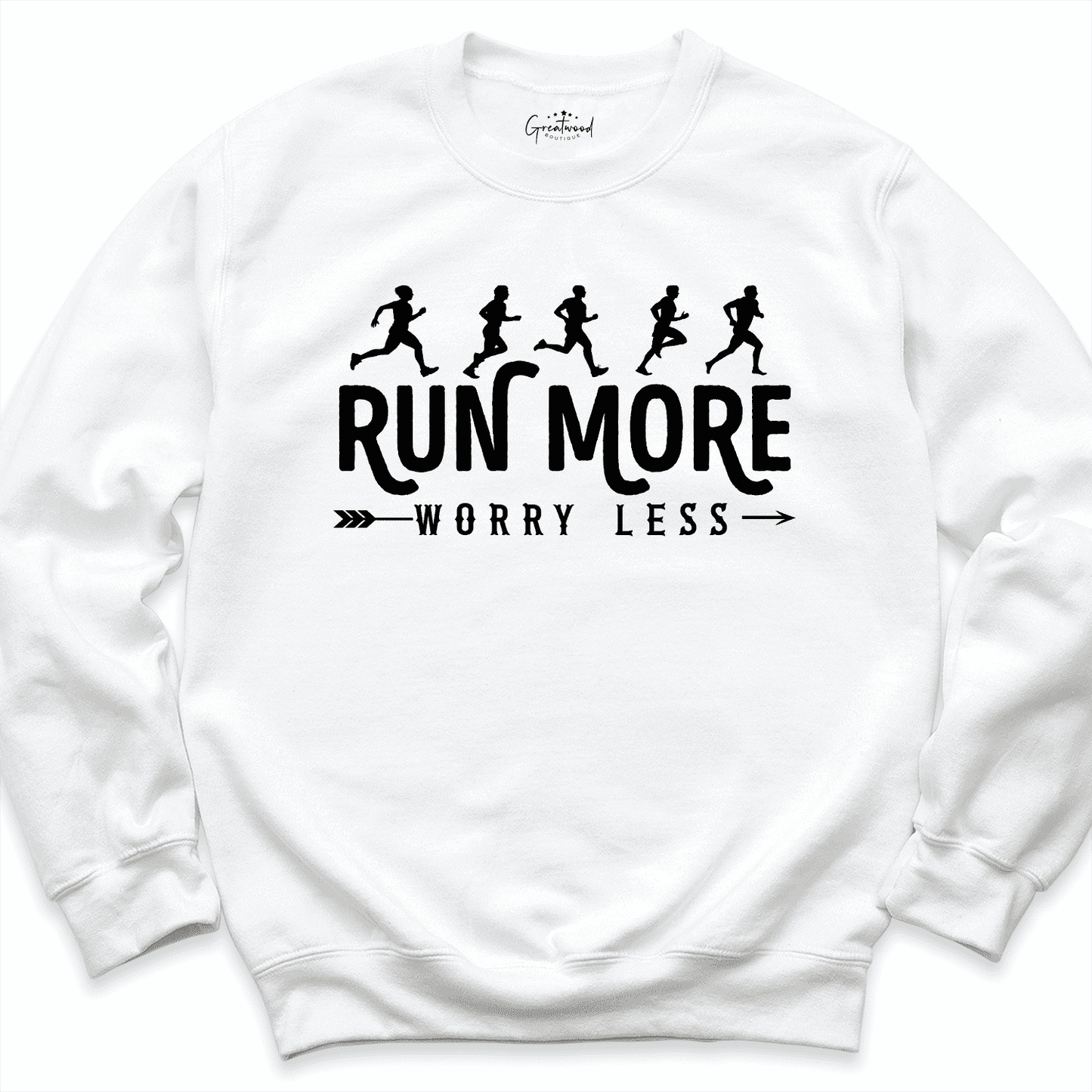 Run More Sport Sweatshirt White - Greatwood Boutique
