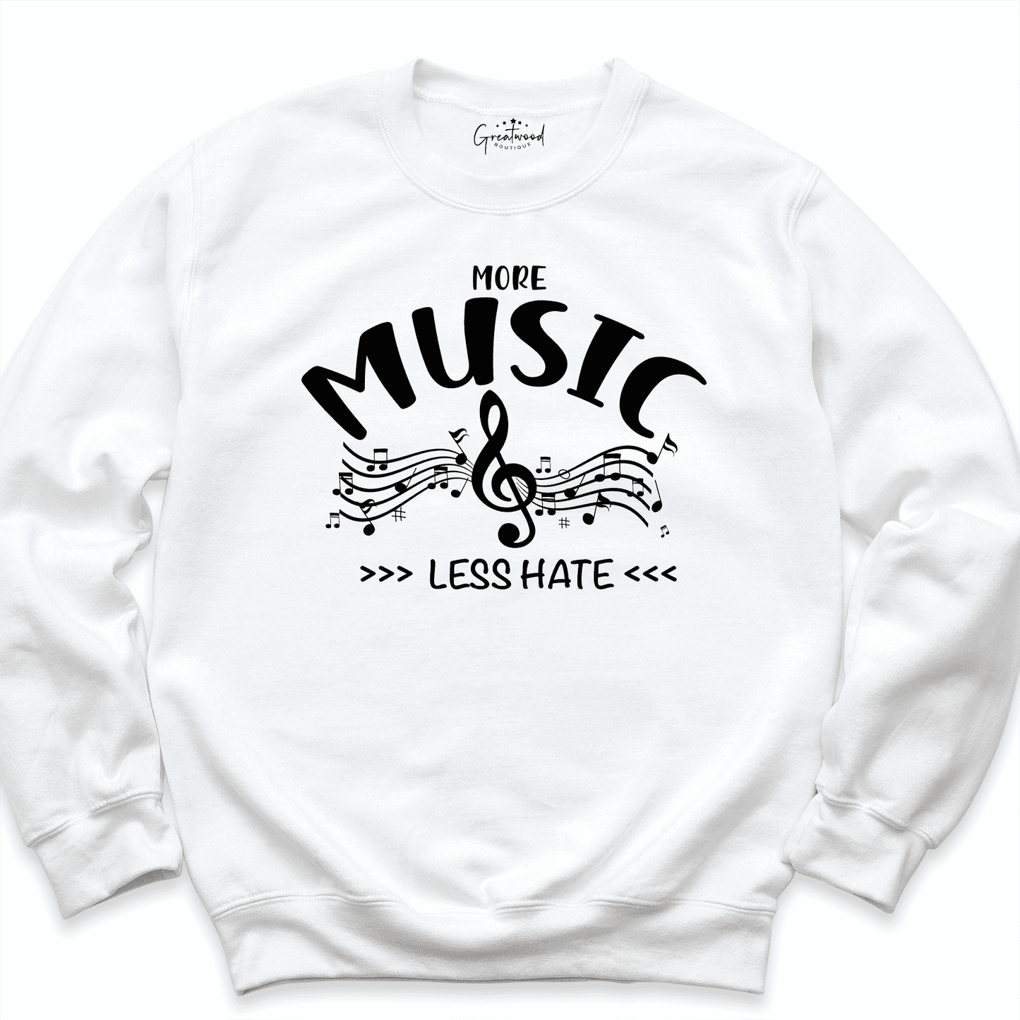 Music Lover Sweatshirt White - Greatwood Boutique