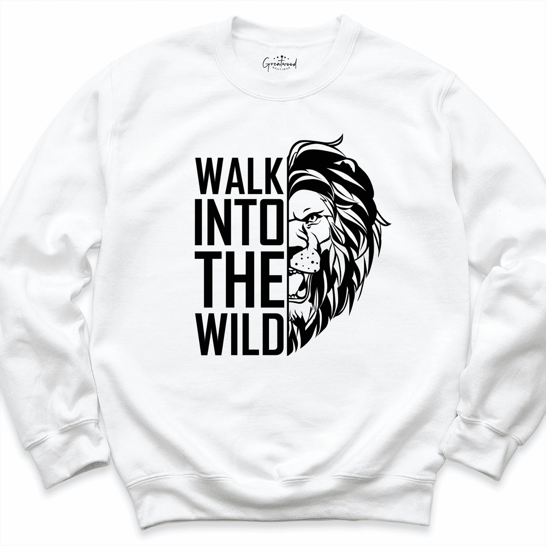Walk Into The Wild Lion Shirt white - Greatwood Boutique
