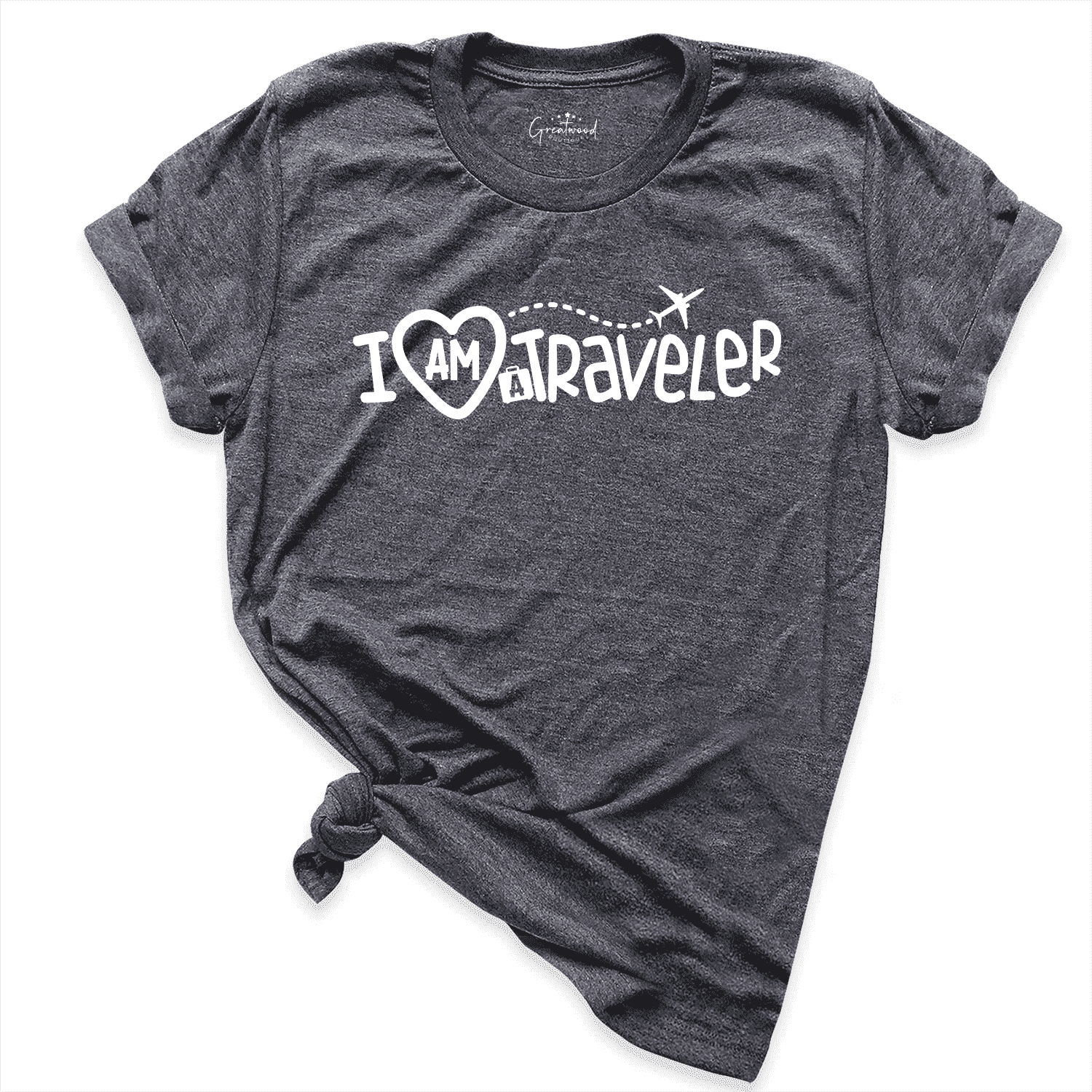 I am Traveller Shirt D.Grey - Greatwood Boutique