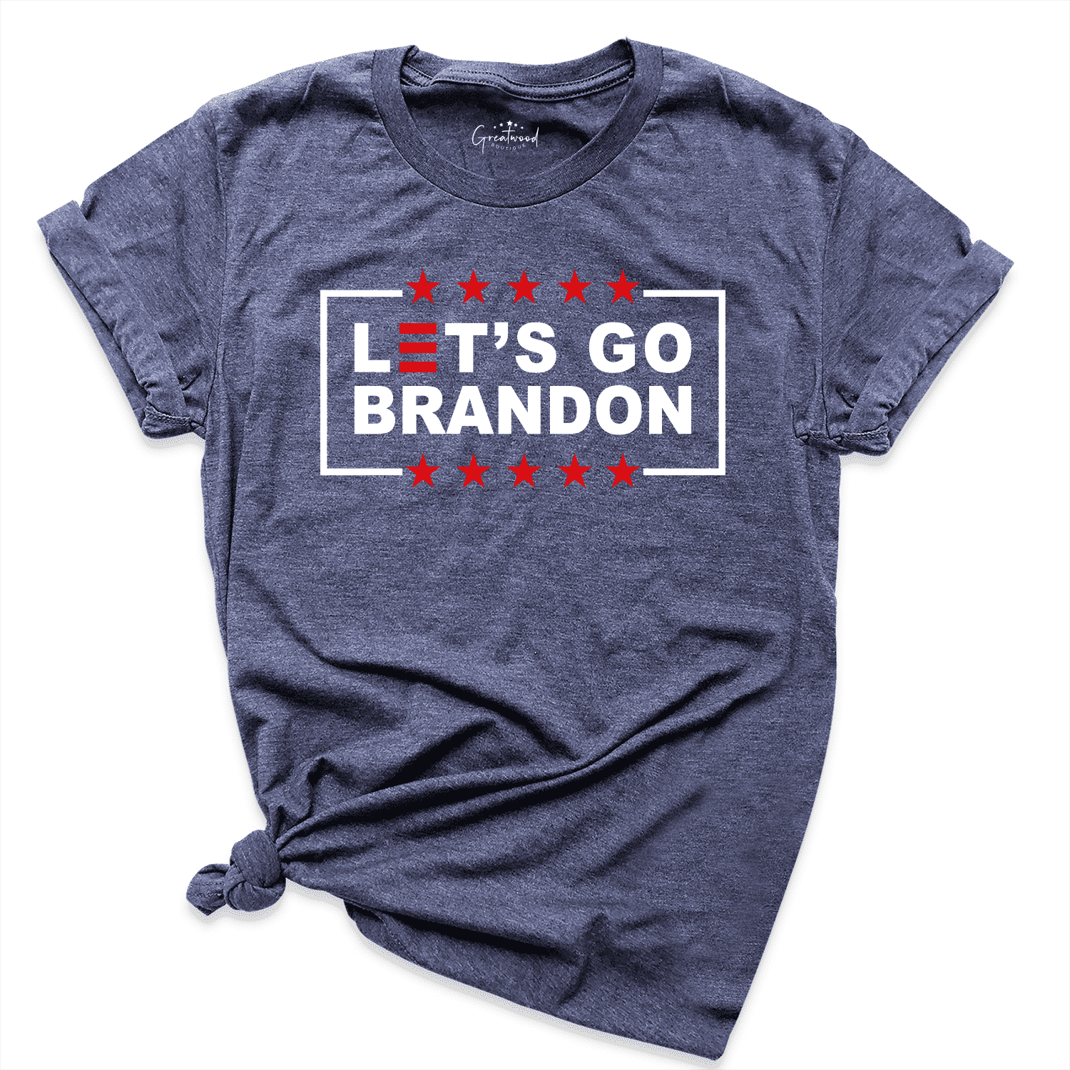 Lets Go Brandon Shirt Navy - Greatwood Boutique