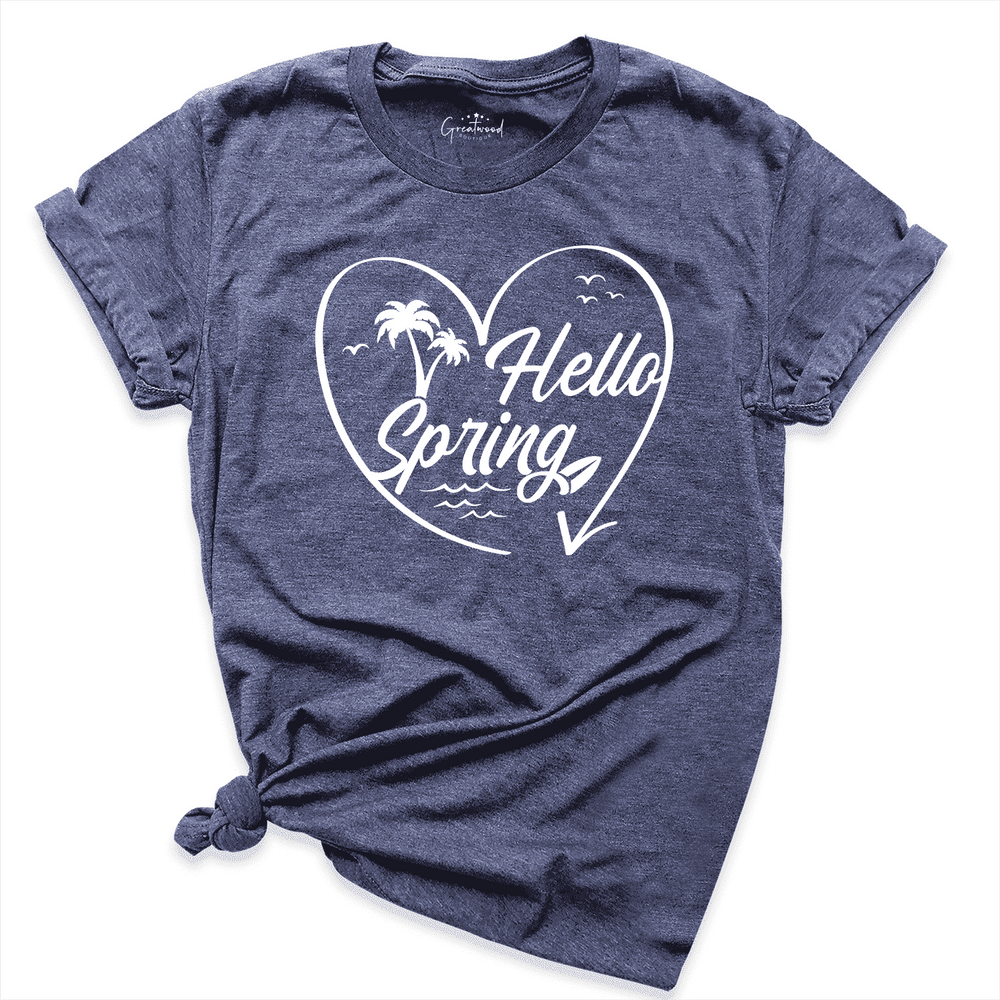 Hello Spring Sea Shirt Navy - Greatwood Boutique