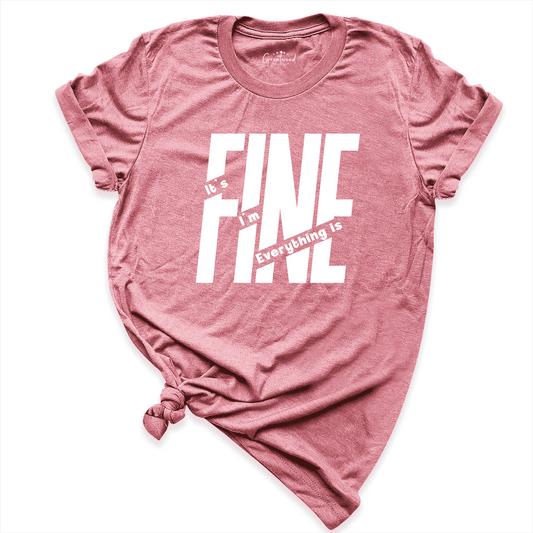 I’m Fine Shirt Mauve - Greatwood Boutique 