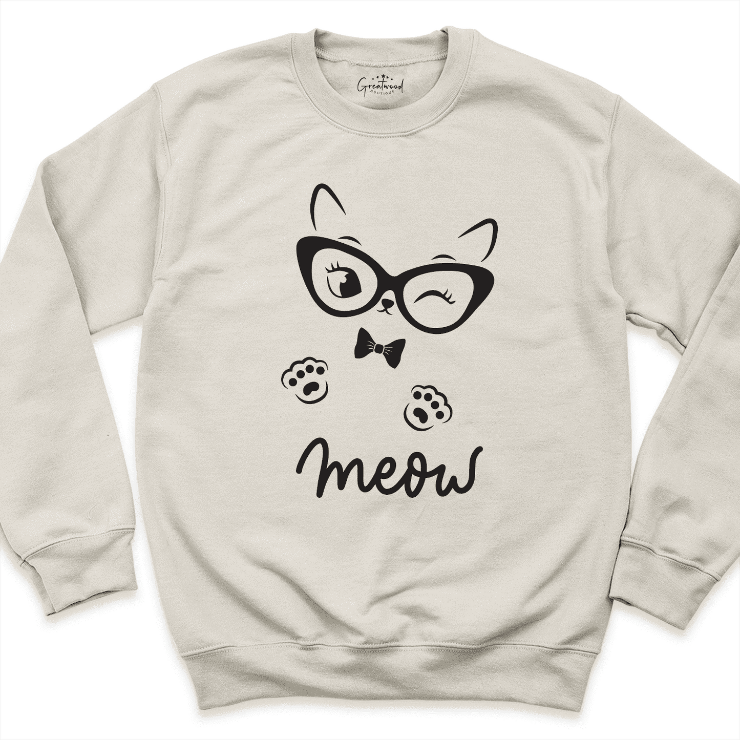 Meow Cat Shirt Sand - Greatwood Boutique